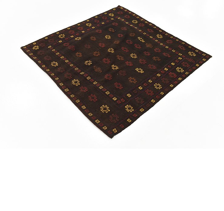 HandKnotted 4' 5 x 4' 5 Sumak Square Rug