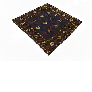 Unique Loom 4' x 4' Sumak Square Rug