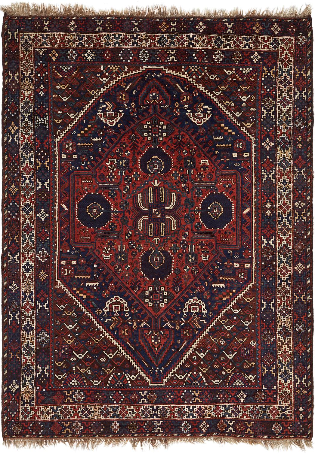 Red 7' x 10' Shiraz Persian Rug Persian Rugs eSaleRugs