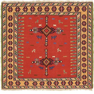 140cm x 147cm Sumak Square Rug