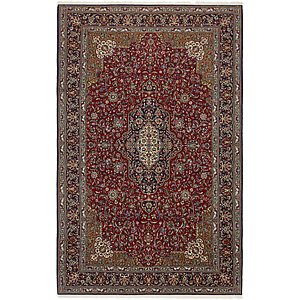 7' x 11' 4 Qom Persian Rug