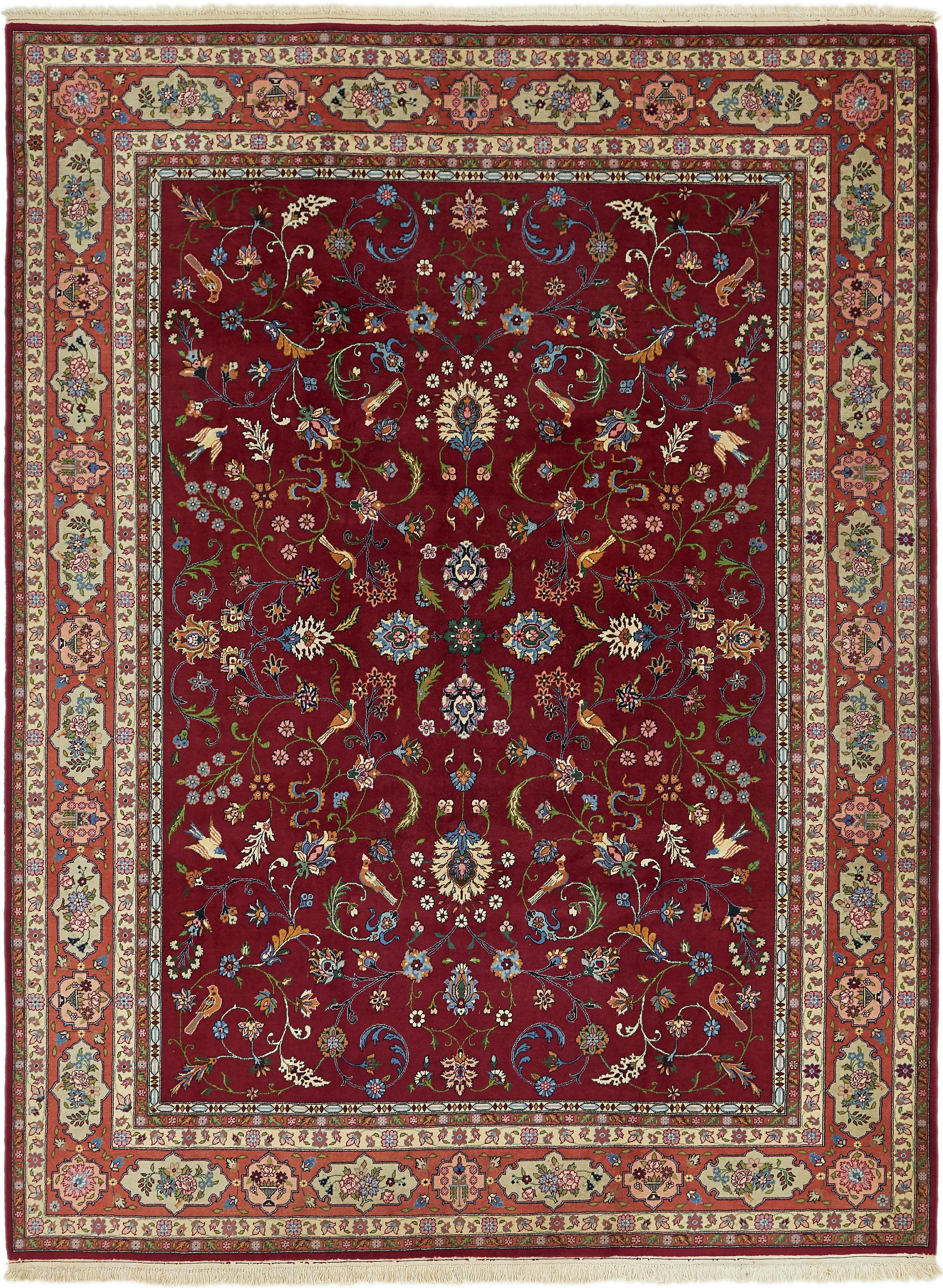 Red 8 7 X 11 Tabriz Persian Rug Erugs