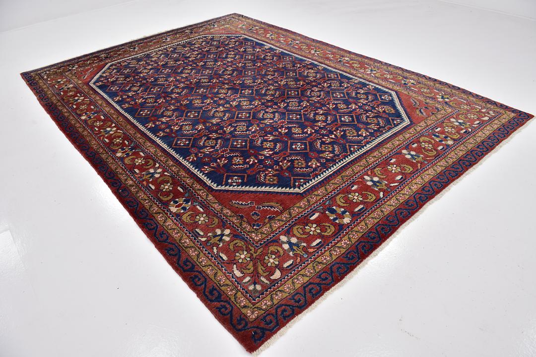 Navy Blue 8' 6 x 10' 5 Hossainabad Persian Rug Rugs.ca