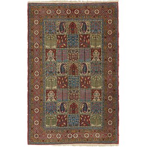 4' 8 x 7' 4 Qom Persian Rug