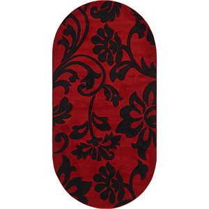 Unique Loom 5' x 9' 10 Damask Oval Rug
