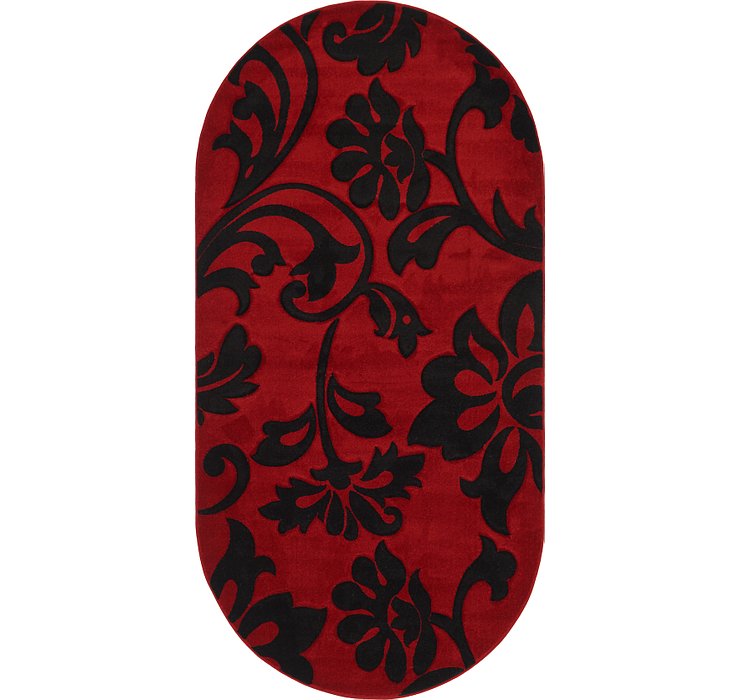 5' x 9' 10 Damask Oval Rug