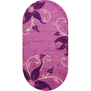Unique Loom 6' 7 x 13' Damask Oval Rug