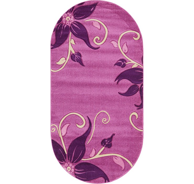 5' x 9' 9 Damask Oval Rug