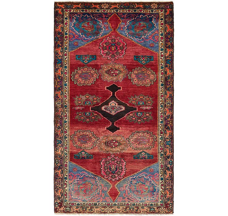 4' 3 x 7' 8 Hamedan Persian Runner ...