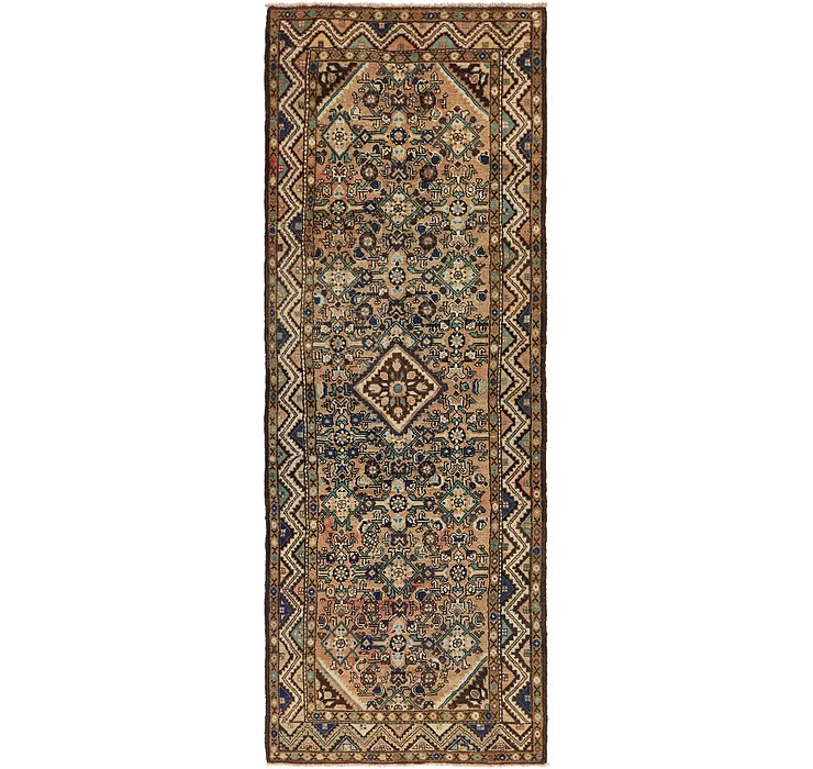 3' 6 x 10' 8 Hossainabad Persian Run...