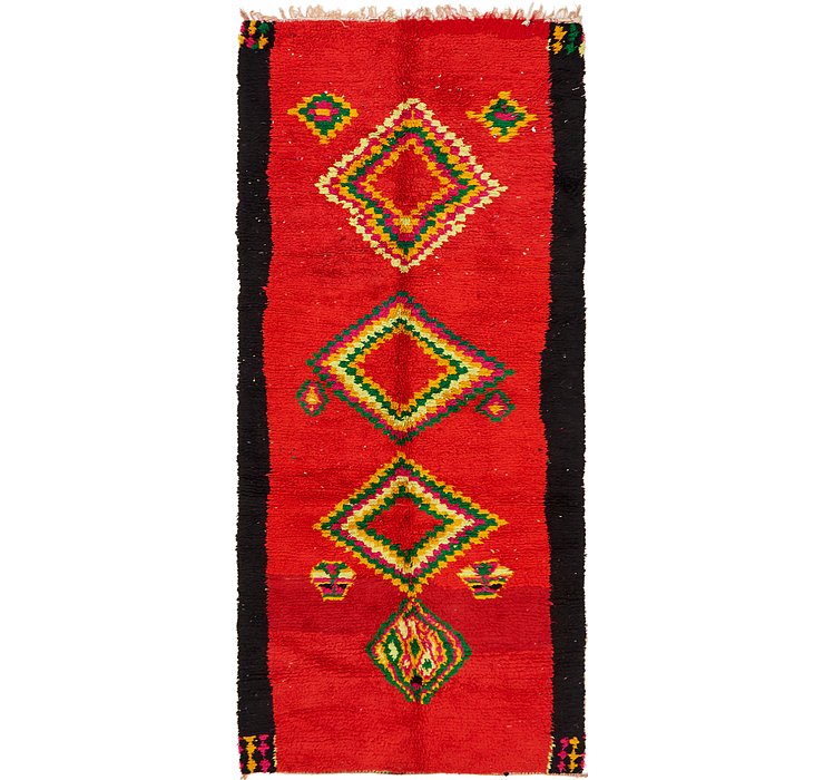 4' 9 x 11' 4 Moroccan Runner Rug