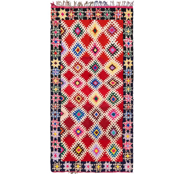 4' 8 x 9' 6 Moroccan Runner Rug