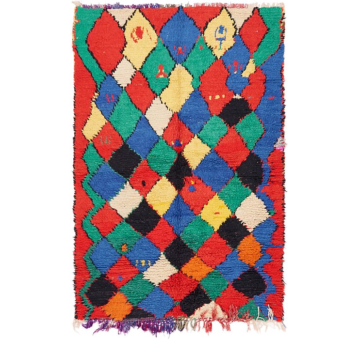 HandKnotted 4' 6 x 6' 9 Moroccan Rug