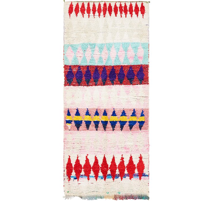 3' 9 x 9' 2 Moroccan Runner Rug