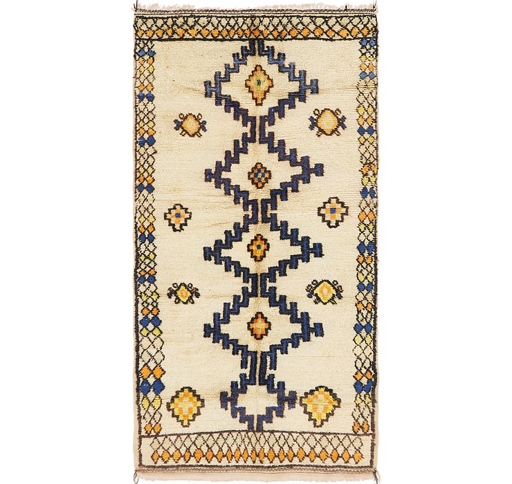 HandKnotted 4' 3 x 8' 6 Moroccan Rug