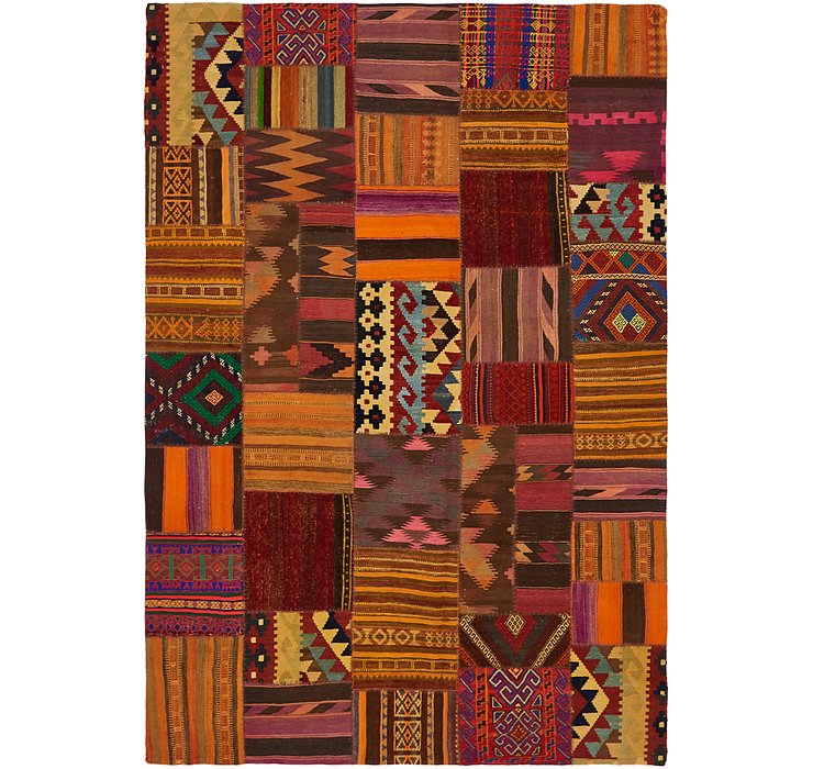 6' 7 x 9' 7 Kilim Patchwork Rug