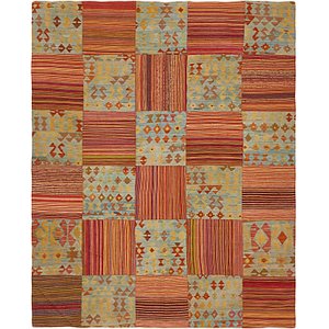 Unique Loom 6' 7 x 8' 2 Kilim Patchwork Rug