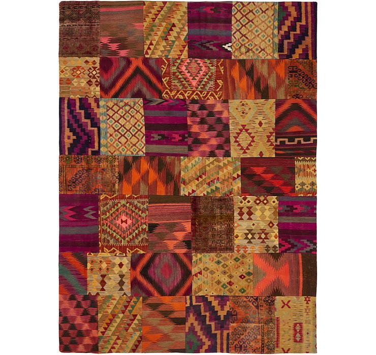 7' x 9' 7 Kilim Patchwork Rug