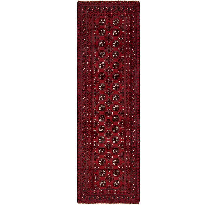 2' 8 x 9' 2 Afghan Akhche Runner Rug