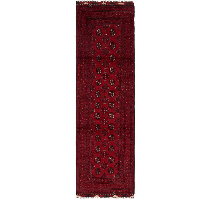 2' 8 x 9' 5 Afghan Akhche Runner Rug