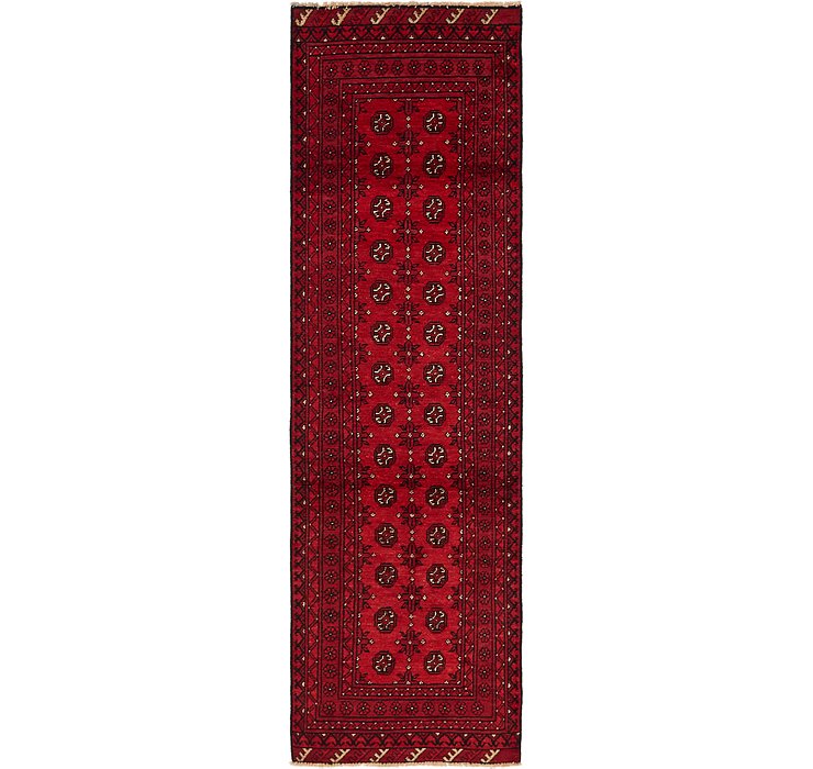 2' 8 x 9' 4 Afghan Akhche Runner Rug