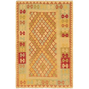 Unique Loom 3' 6 x 5' 3 Kilim Waziri Rug