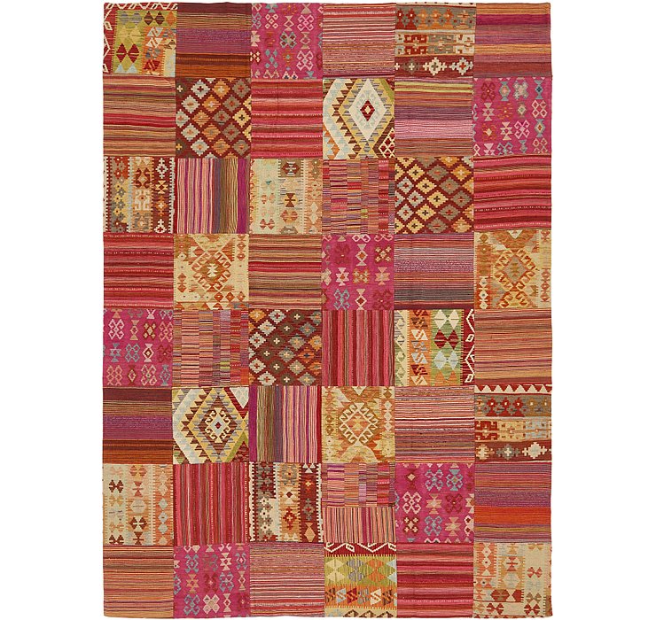 8' x 11' Kilim Patchwork Rug