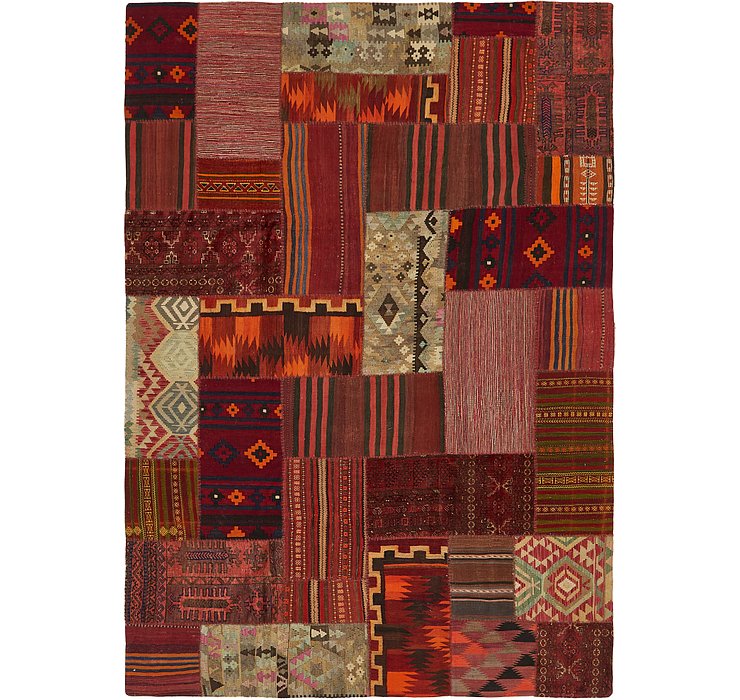 8' x 11' 5 Kilim Patchwork Rug