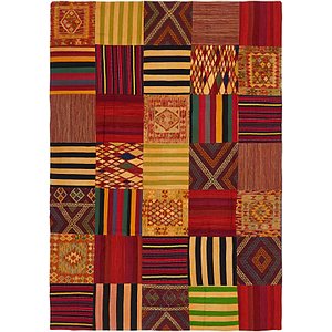 7' x 10' Kilim Patchwork Rug