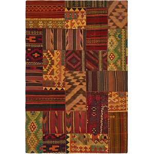 Unique Loom 6' 5 x 10' Kilim Patchwork Rug