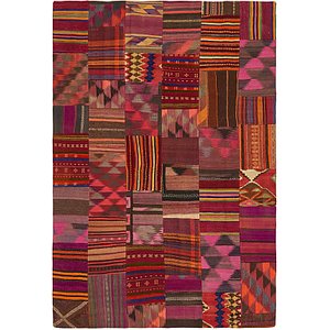 6' 9 x 10' Kilim Patchwork Rug
