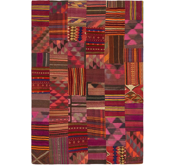 6' 9 x 10' Kilim Patchwork Rug