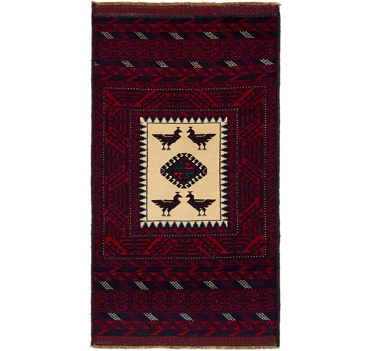 3' x 5' 4 Balouch Persian Rug