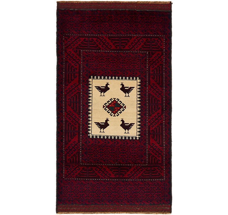 3' x 5' 6 Balouch Persian Rug