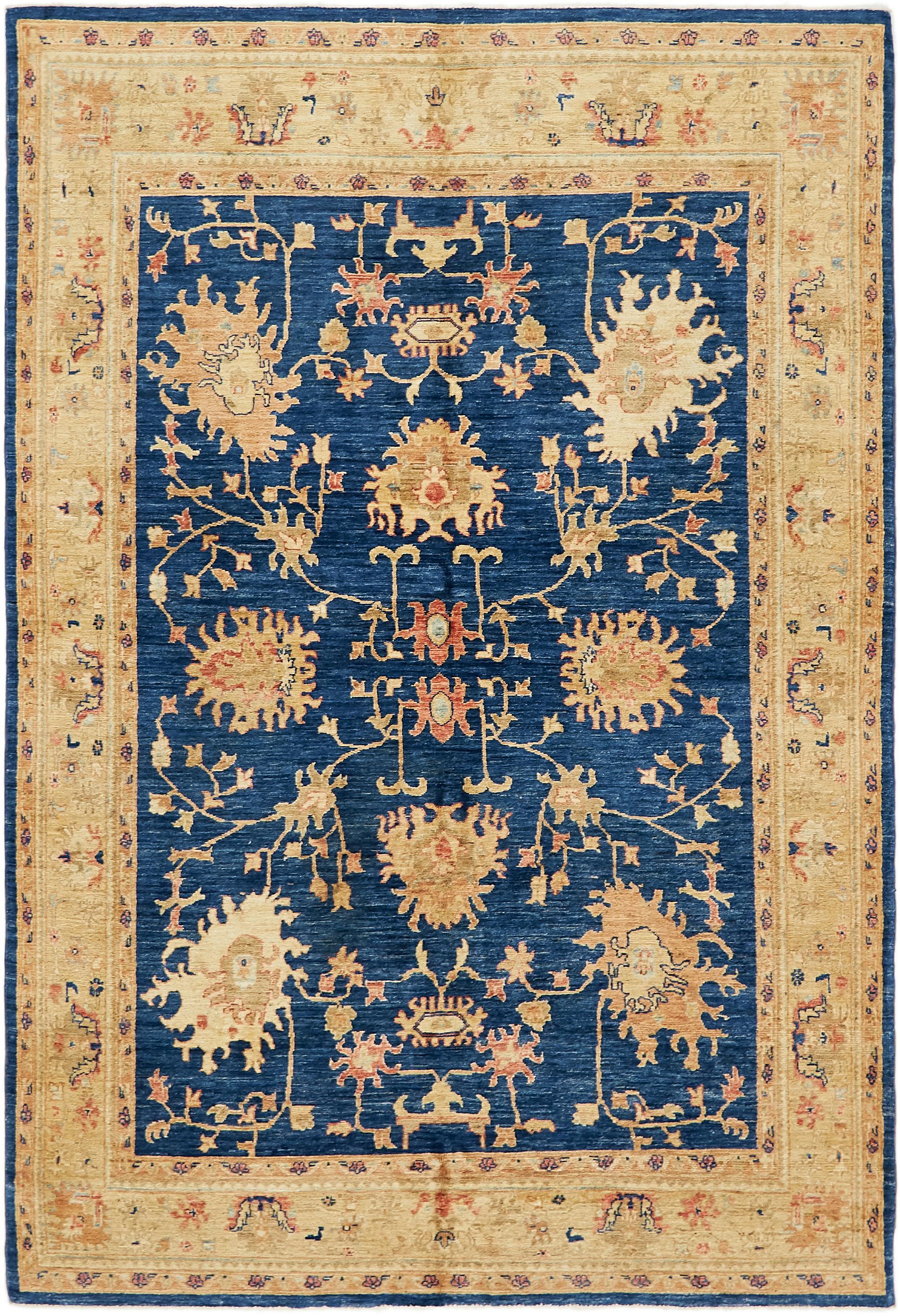Blue 5' 10 x 8' 8 Peshawar Ziegler Rug eSaleRugs