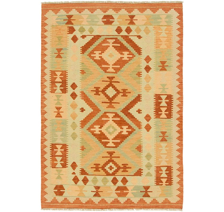 3' 4 x 4' 10 Kilim Waziri Rug