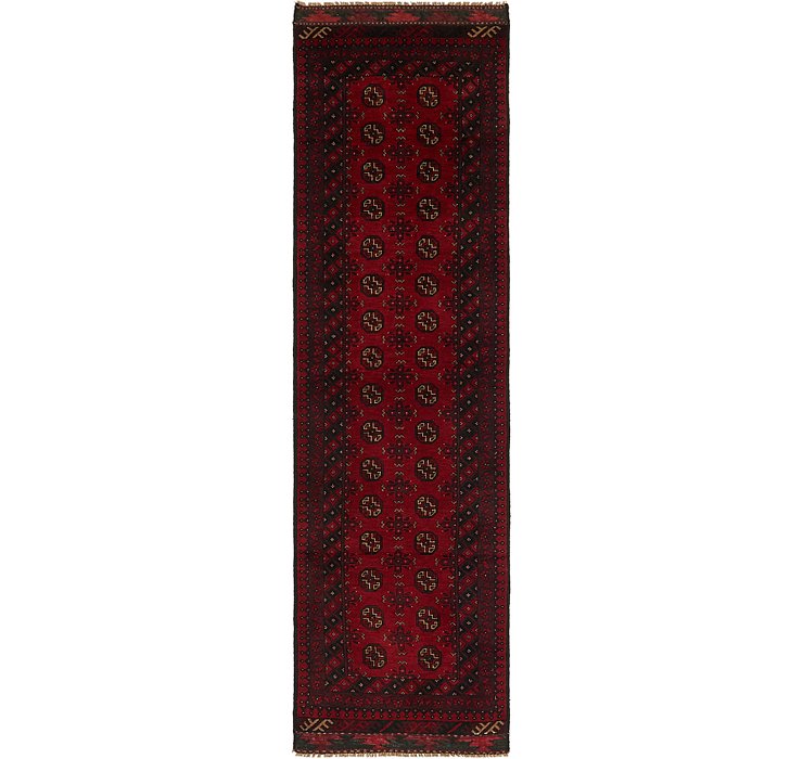 2' 8 x 9' 9 Afghan Akhche Runner Rug
