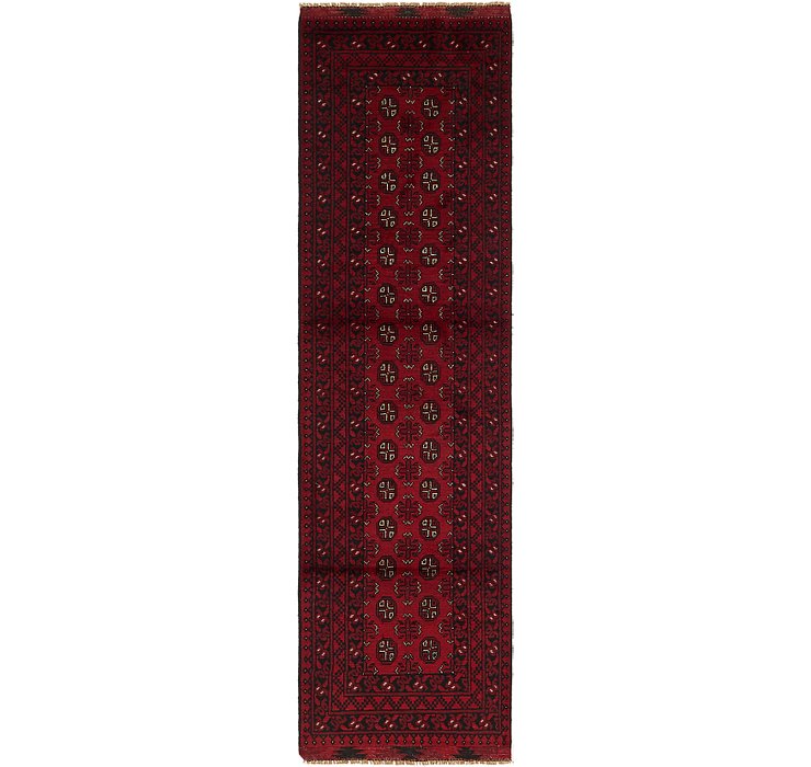 2' 8 x 9' 9 Afghan Akhche Runner Rug