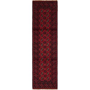 2' 8 x 9' 4 Afghan Akhche Runner Rug