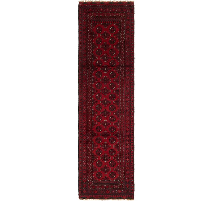 2' 8 x 10' Afghan Akhche Runner Rug