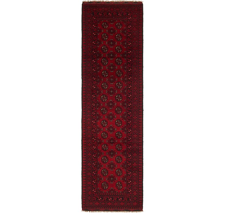 2' 8 x 9' 10 Afghan Akhche Runner Rug