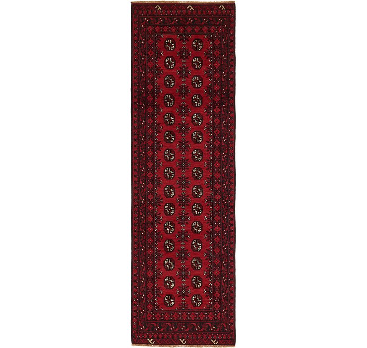 2' 9 x 9' 4 Afghan Akhche Runner Rug