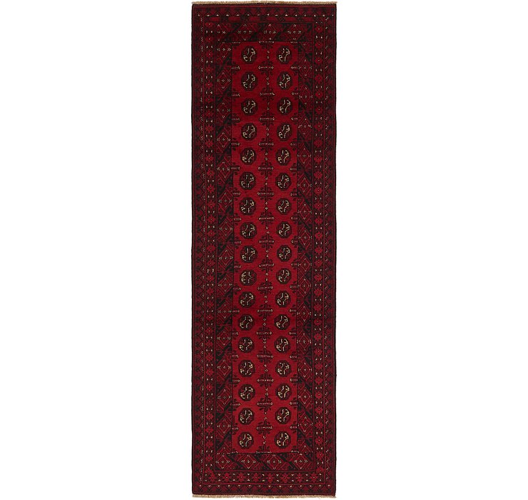 2' 8 x 9' 6 Afghan Akhche Runner Rug