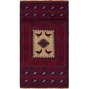 3' x 5' 3 Balouch Persian Rug