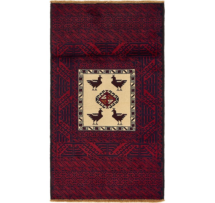 3' x 5' 3 Balouch Persian Rug
