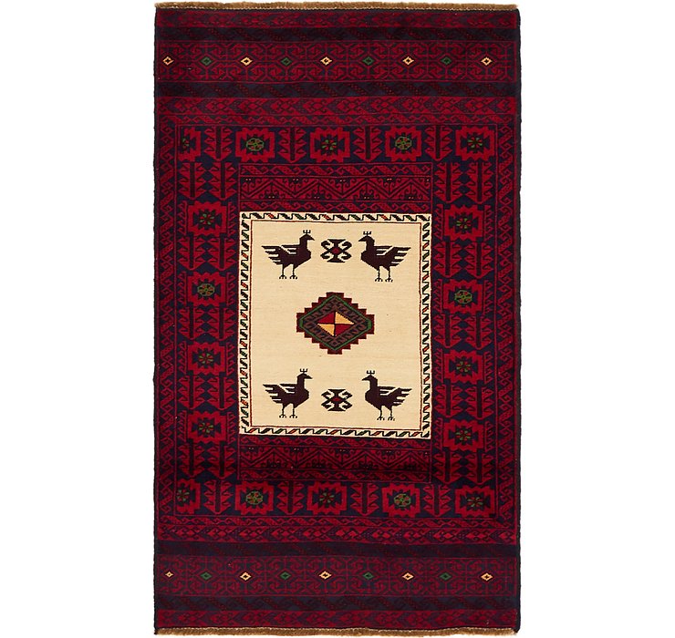 3' x 5' 3 Balouch Persian Rug