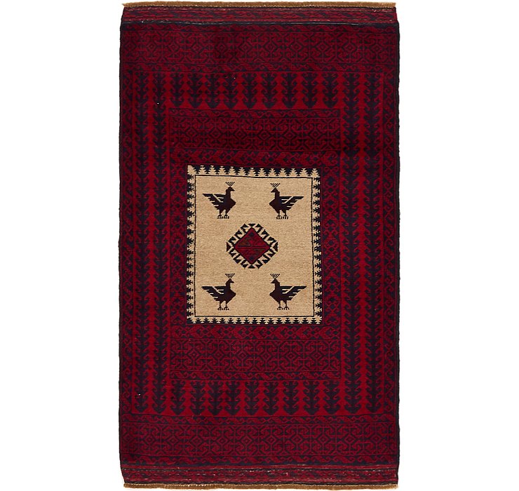 3' x 5' 3 Balouch Persian Rug
