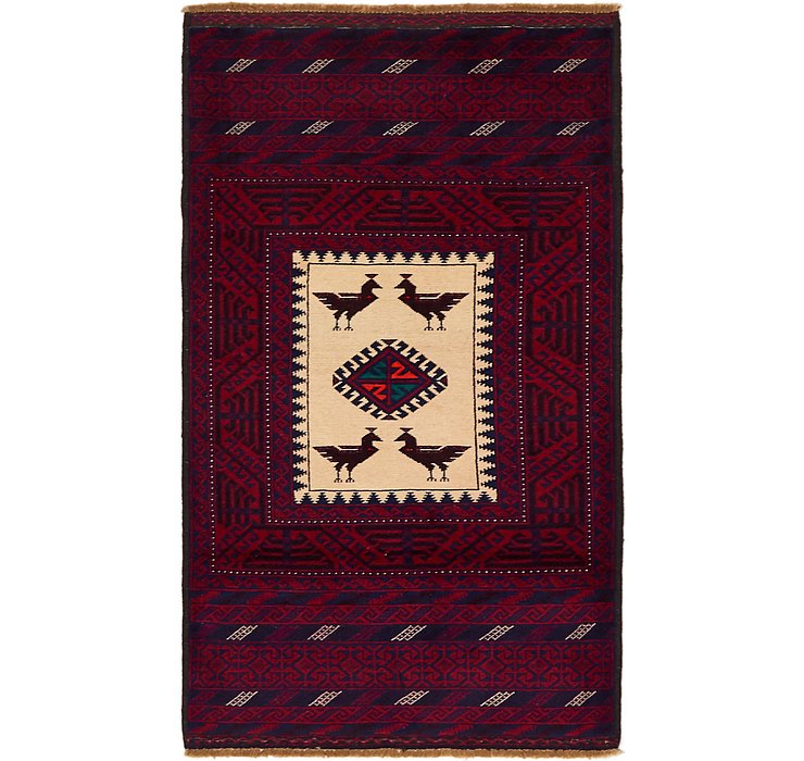3' x 5' 3 Balouch Persian Rug