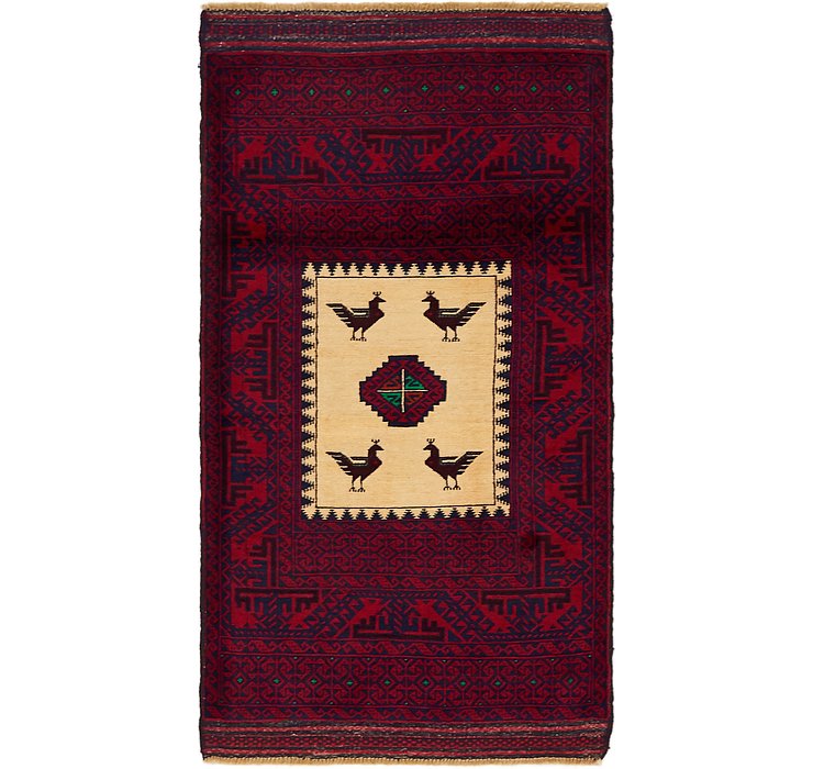 3' x 5' 6 Balouch Persian Rug