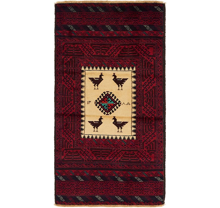 2' 9 x 5' 2 Balouch Persian Rug